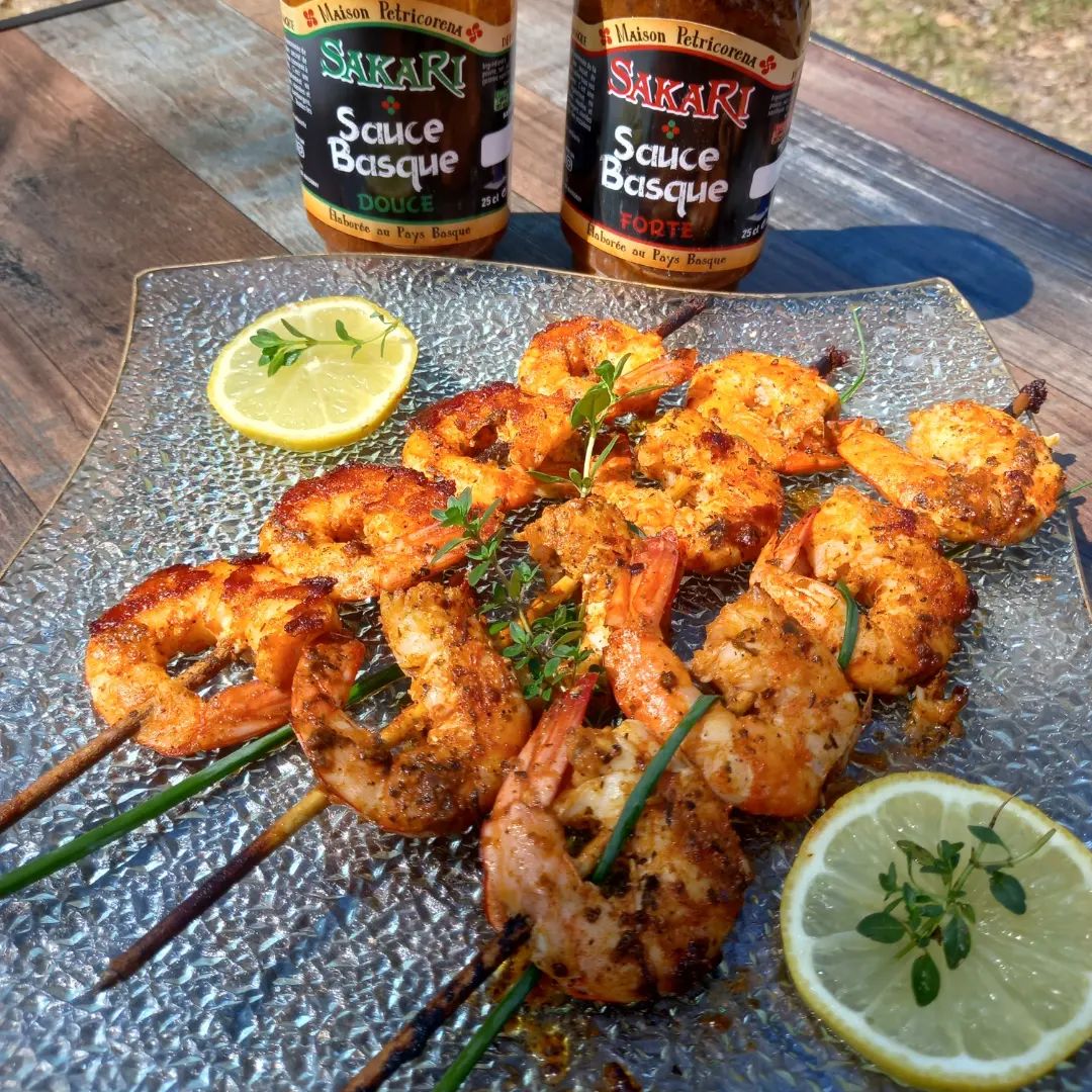 Brochettes de crevettes